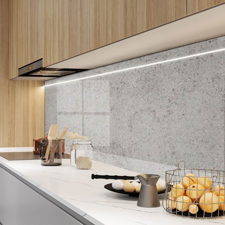 Стъклен гръб за кухня с бетонен ефект