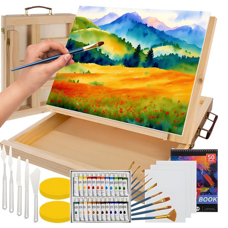 Комплект за Рисуване в Дървена Кутия