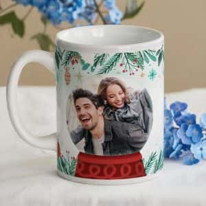 Коледна чаша със снимка – Любов моя