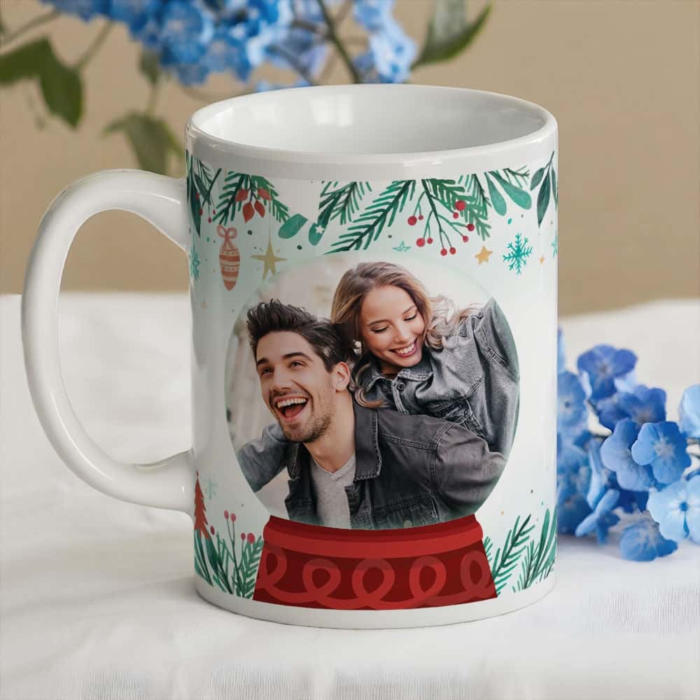 Коледна чаша със снимка – Любов моя