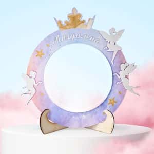 Детско огледало от MDF с ваше име – Приказни феи