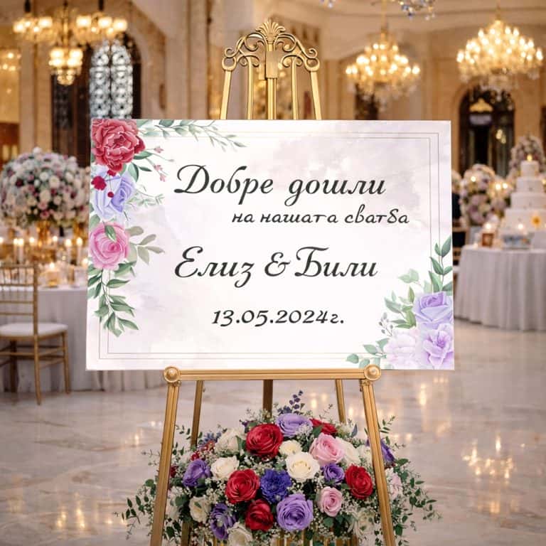 Сватбено табло – Добре дошли
