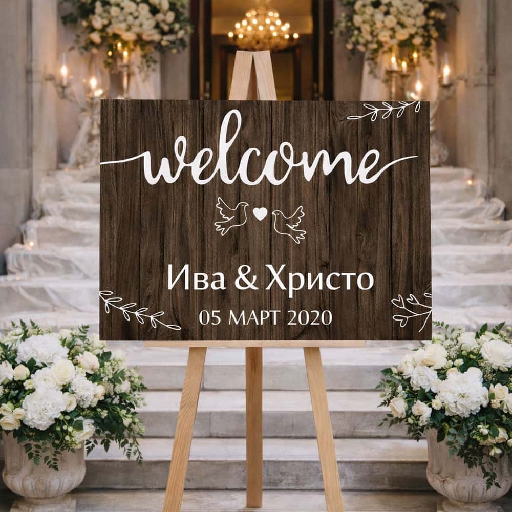 Сватбено табло – Welcome