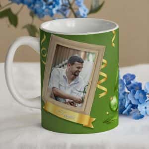 Коледна чаша със снимка – Зелена магия