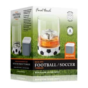 Стъклена Чаша с Охладител – Футболна Топка