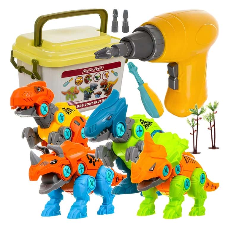 Детски Винтоверт с Динозаври за Сглобяване