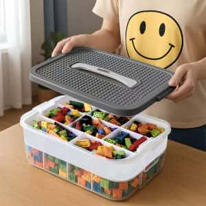 Пластмасова Кутия за Играчки на 2 Нива