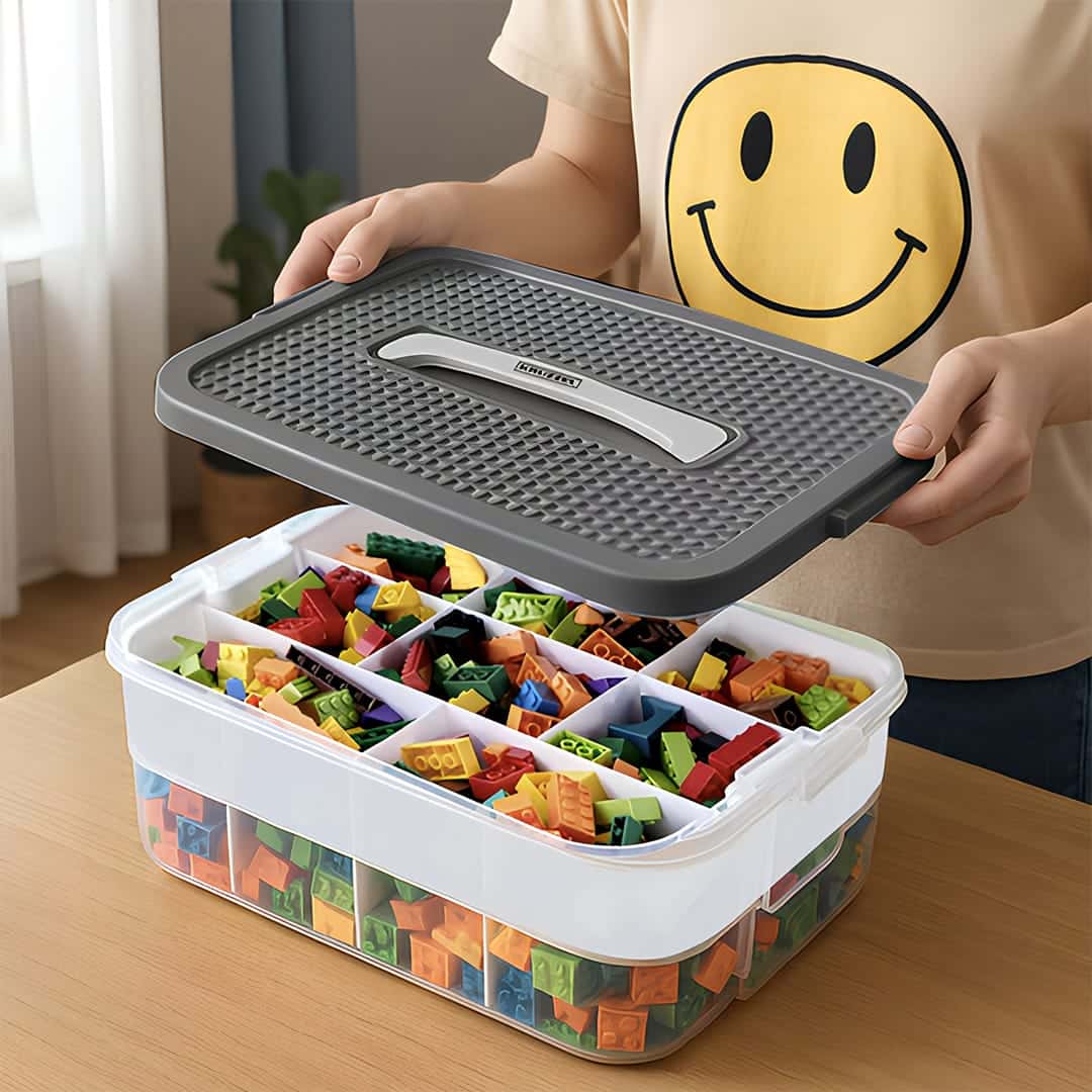 Пластмасова Кутия за Играчки на 2 Нива