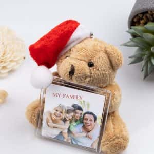 Плюшено мече-ключодържател с ваша снимка