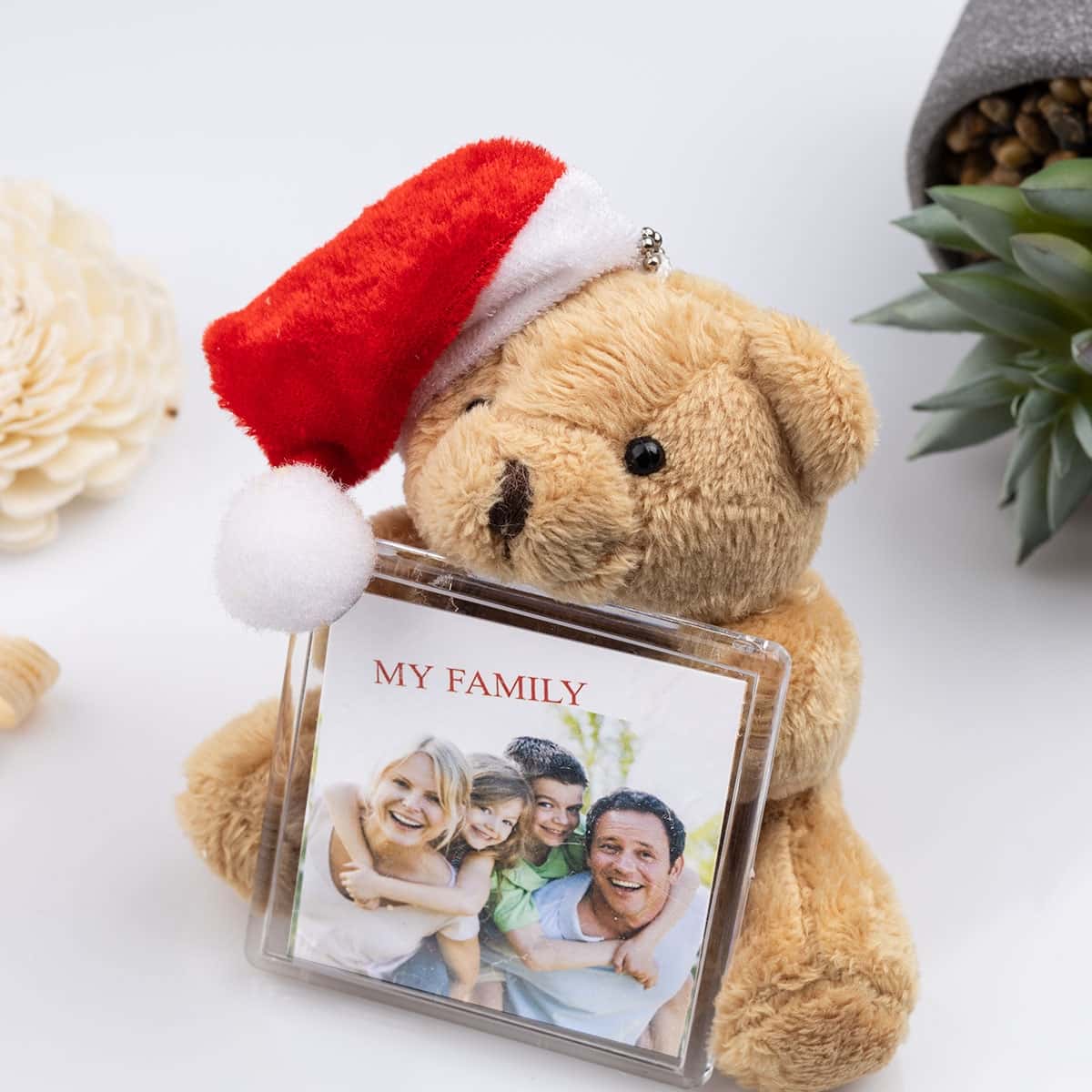 Плюшено мече-ключодържател с ваша снимка