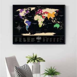 Скреч Карта на Света – Black Deluxe Edition