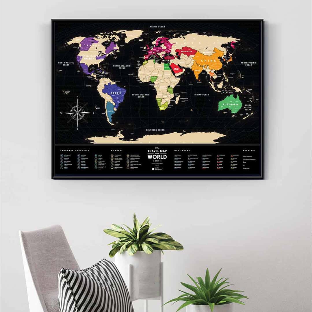 Скреч Карта на Света – Black Deluxe Edition