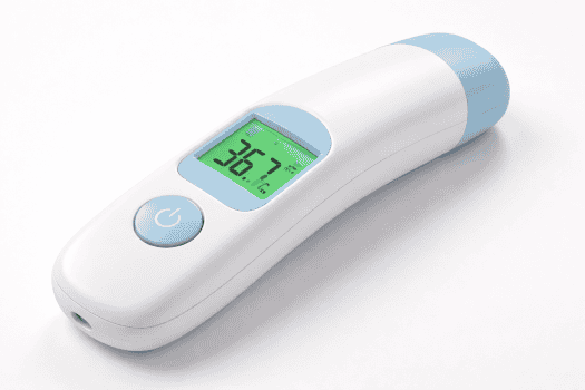Дигитален инфрачервен термометър за телесна температура с ясен дисплей и бутон за включване