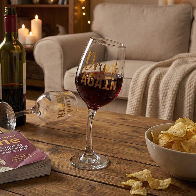 Наклонена Чаша за Вино – Drunk Again