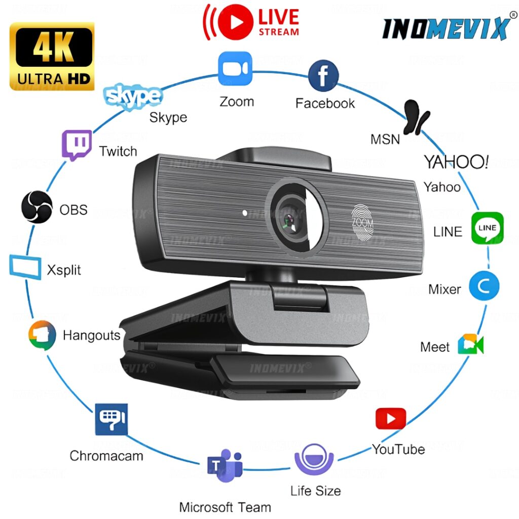 Най-добрите уебкамери: коя да изберете 14 Уебкамера INOMEVIX 4K UHD, автофокус