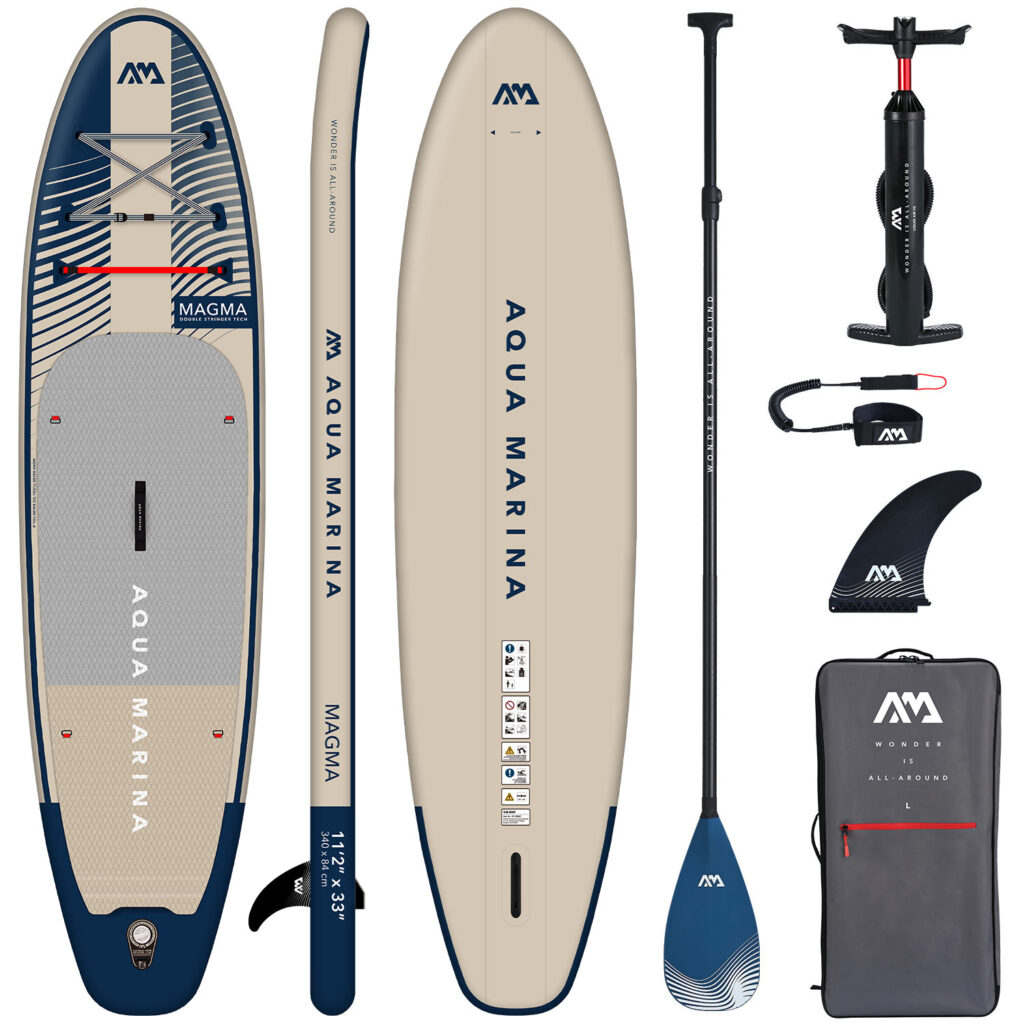 Най-добрите SUP дъски (падъл бордове) 14 Надуваема SUP дъска Aqua Marina Magma, 11'2"