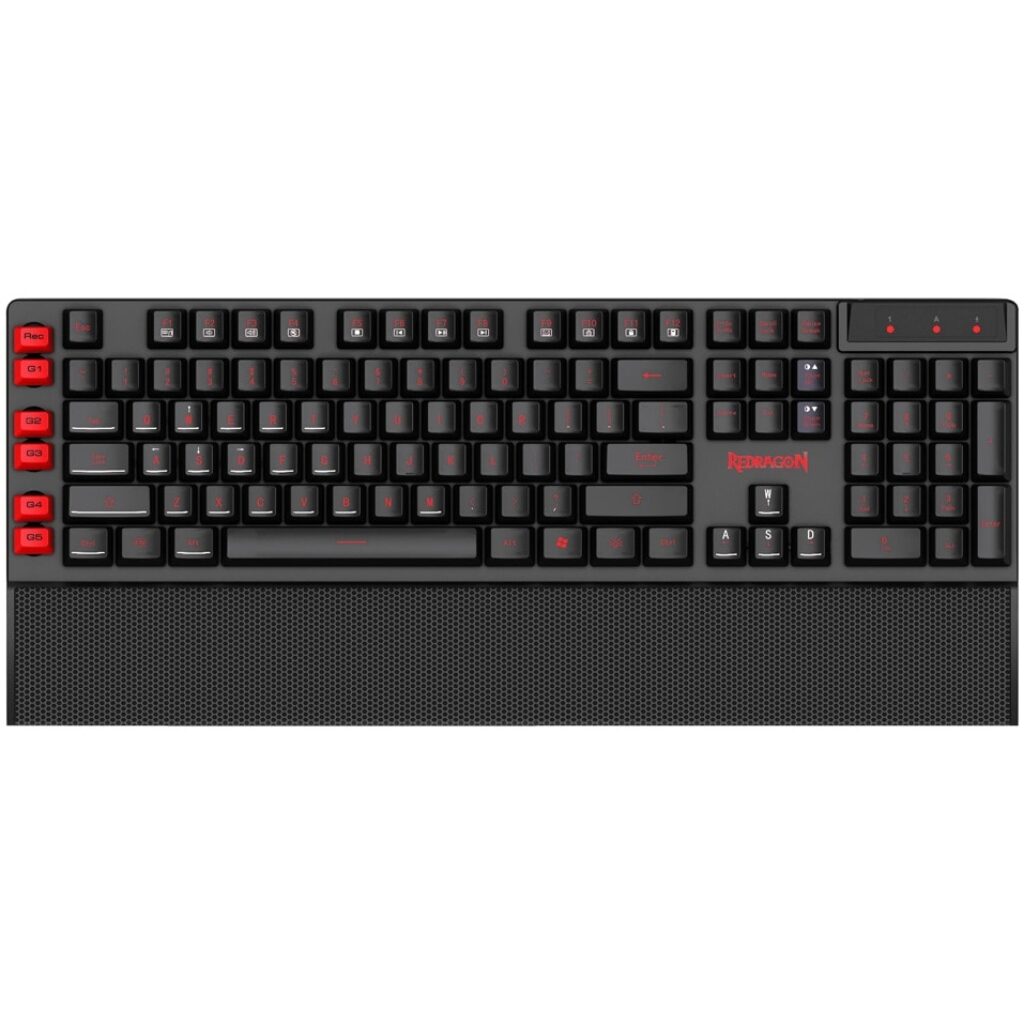 Най-добрата клавиатура за компютър: топ 5 модела (гейминг и офис) 14 Геймърска клавиатура Redragon K505 Yaksa, осветление