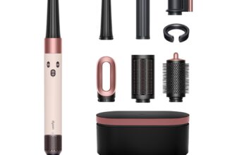 Маша за коса Dyson HS08 Airwrap i.d.™ 601848-01, Bluetooth® връзка, 110.000 об./мин., Ceramic Pink/Rose Gold