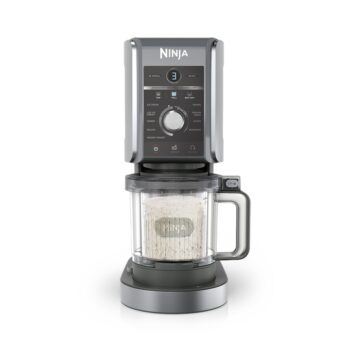 Машина за сладолед Ninja CREAMi Deluxe NC502UE, 800W, 10 програми, Черен/Сребрист