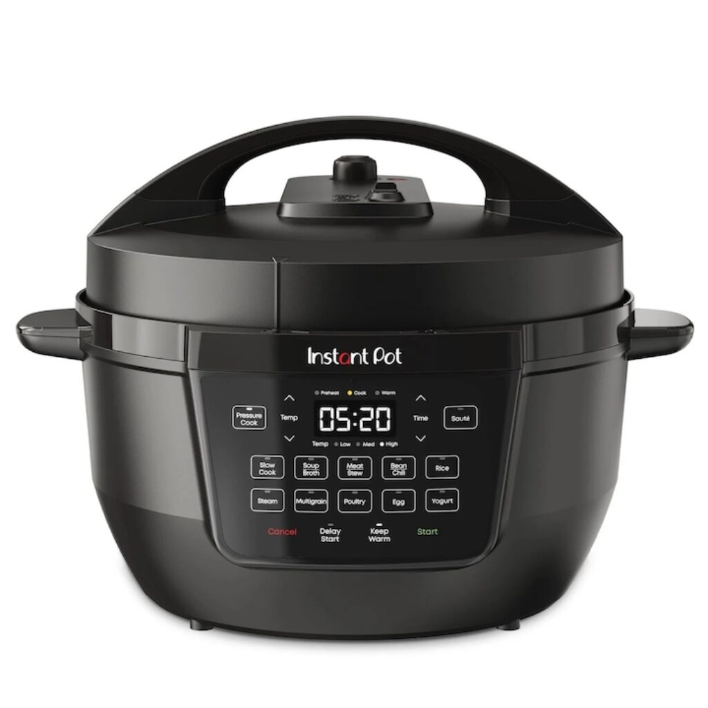 Instant Pot: кой модел да изберете и защо най-скъпият има 11 програми, а по-евтиният 28 4 Мултикукър Instant Pot XL 140001901, 1200W, 7.1 л, 7 програми, Отложен старт, LCD дисплей, Черен