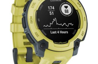 Смарт часовник Garmin Instinct E, 45 mm, каишка Electric Lime, Electric Lime