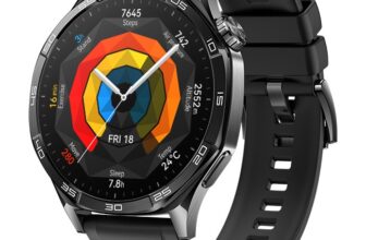 Смарт часовник Huawei Watch GT 5, 46mm, Deep Tarnish Stainless Steel Case, Black Fluoroelastomer Strap