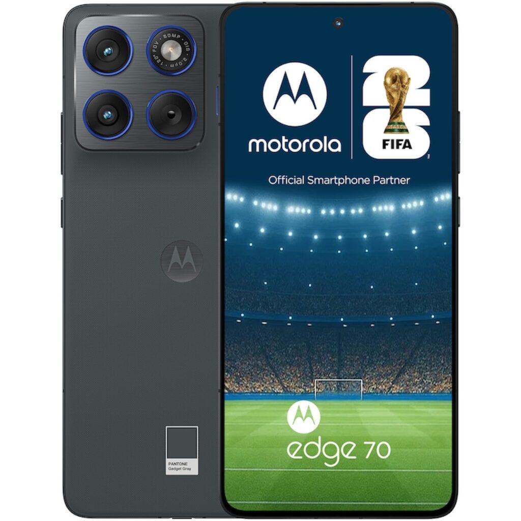 Motorola Edge: кой модел се продава в България и защо най-скъпият има най-малката батерия 5 Смартфон Motorola edge 70, 12GB RAM, 512 GB, PANTONE Gadget Grey