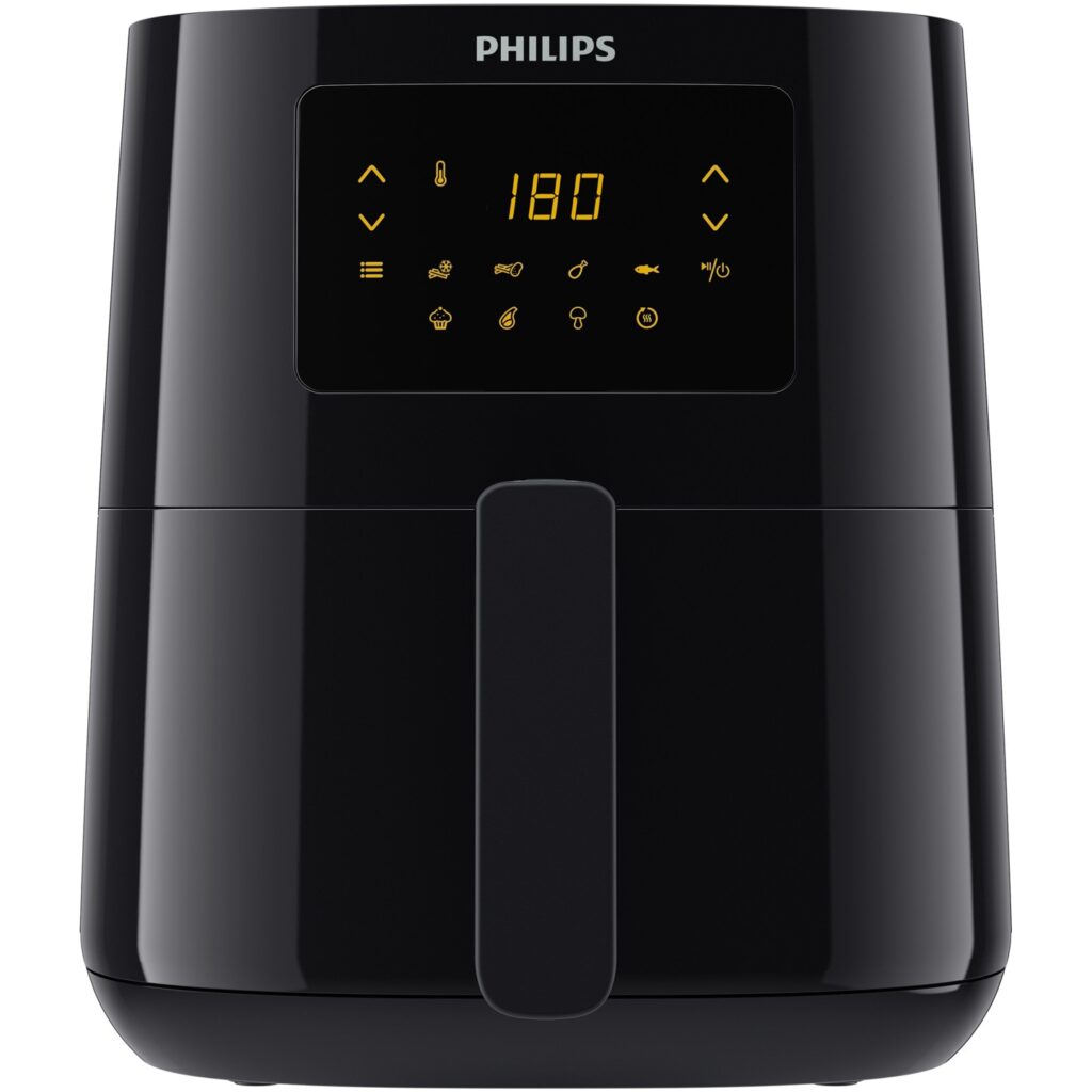 Philips Airfryer: кой модел да изберете и защо по-скъпият има наполовина по-малко програми 6 Фритюрник с горещ въздух Philips Airfryer Essential Collection compact digital, Капацитет 4.1 л, Цифров дисплей, 7 предварително зададени настройки (замразени картофи, месо, риба, функция за поддържане топло и др.), Лесно почистване