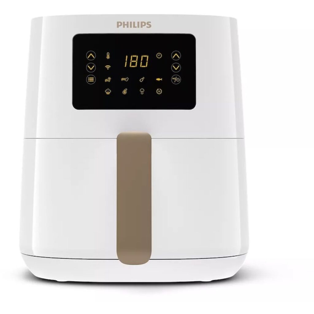 Philips Airfryer: кой модел да изберете и защо по-скъпият има наполовина по-малко програми 3 Фритюрник с горещ въздух Philips Airfryer HD9255/30, Технология Rapid Air, 800 гр, Капацитет 4.1 л, Връзка с Wi-Fi, Бързо почистване, Предварително зададена функция за готвене, 13 предварително зададени функции за готвене, Съвместим с Amazon Alexa